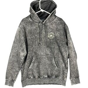 Jetty Supply Co Hoodie Mens Large Gray Mineral Wash Waiting On Waves Graphic L
